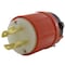 Ac Works Locking Plug, L17-30P, 30 A, 600V AC, Three Phase, Orange ASL1730P - alternate 1